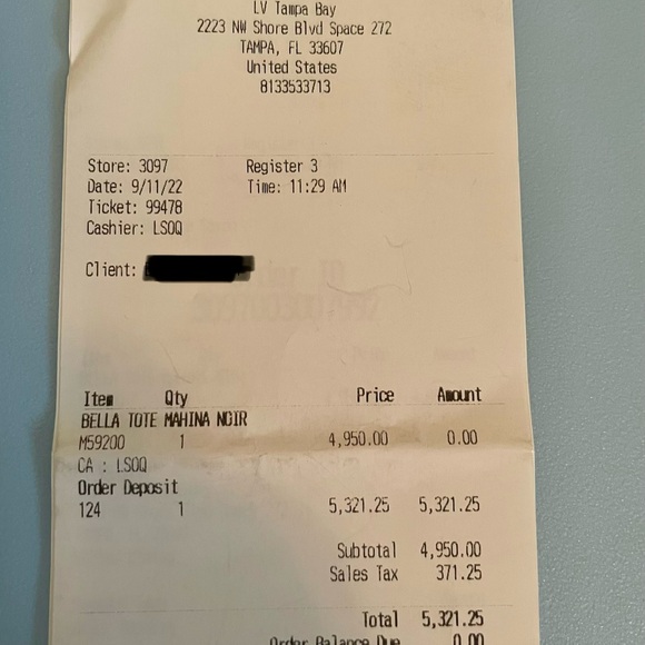 Louis Vuitton Black Bella Tote - Picture 15 of 15